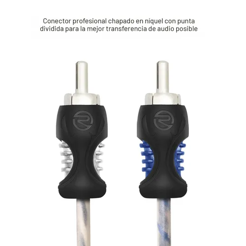 Miniatura 2 de RECOIL RCI23 Cable de audio RCA de 2 canales 100% cobre libre de oxígeno de 3 pies, par trenzado con reducción de ruido