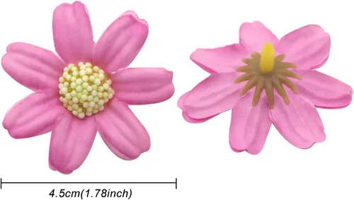 Miniatura 6 de Cabezas de flores falsas, 100 piezas de cabeza de flor artificial, margaritas artificiales, girasoles falsos, pétalos a granel, flores falsas