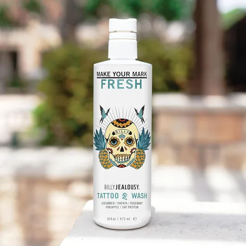 Miniatura 7 de Billy Jealousy Make Your Mark Fresh Tattoo Wash, Cleansing and Hydrating Tattoo Aftercare Enriched With Cucumber and Rosemary