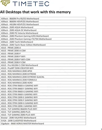 Miniatura 6 de Timetec Actualización del módulo RAM de memoria de escritorio UDIMM DDR5 sin búfer sin ECC 1.1V 288 pines (4800 MHz, 16 GB)