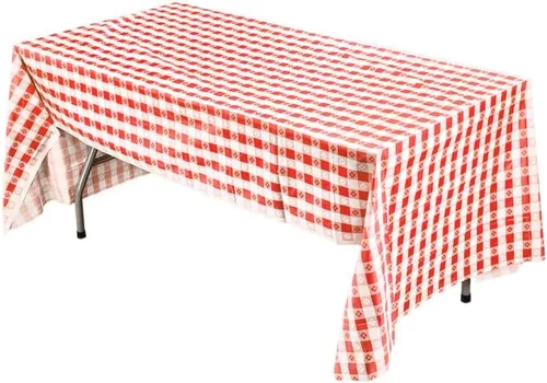 Miniatura 2 de Party Dimensions Rectangular de plástico de 54 x 108 pulgadas, dorado, 1 mantel de mesa, 54 x 108 pulgadas