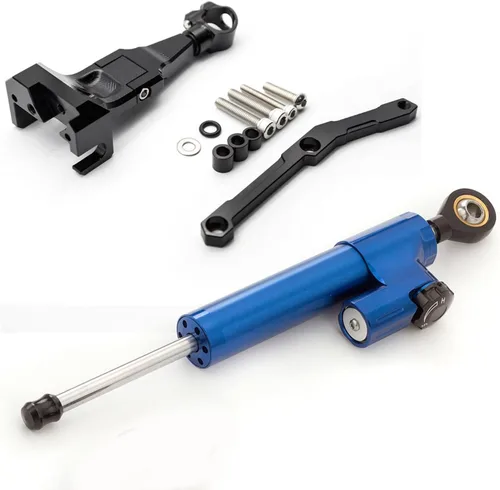 Miniatura 12 de Compatible con MT-09 FZ09 (no rastreador) 2013-2020, XSR 900 2015-2020, MT09 SP 2018-2019 CNC amortiguador de dirección de motocicleta estabilizador
