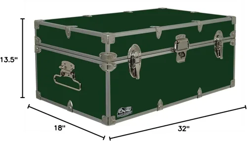 Miniatura 4 de C&N Footlockers - Baúl Happy Camper de tamaño completo - Tronco de campamento de verano #1 - Fabricado en los Estados Unidos - Reposapiés de acero