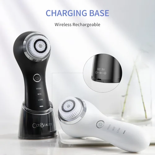 Miniatura 7 de COSBEAUTY Cepillo de limpieza facial sónico, exfoliante suave, cepillo de limpieza profunda, limpiador facial eléctrico con 5 cabezales de cepillo