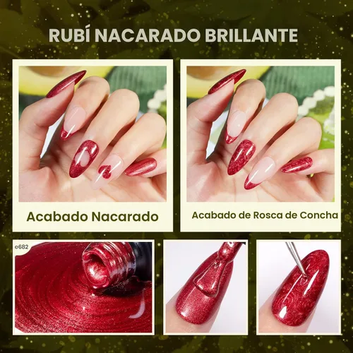Miniatura 3 de Beetles - Juego de esmaltes de uñas de gel de ojo de gato, 20 colores, juego de esmalte de uñas de gel burdeos, marrón y verde, esmalte de uñas