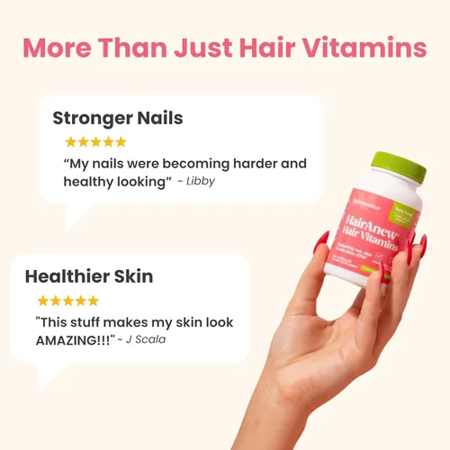 Miniatura 4 de Vitaminas para el crecimiento del cabello con biotina, probado, para cabello, piel y uñas, mujeres y hombres, aborda deficiencias de vitamina que