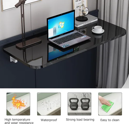 Miniatura 3 de Mesa plegable para lavandería, mesa plegable, mesa plegable montada en la pared, mesa de cocina plegable, estación plegable de lavandería, mesa