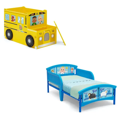 Miniatura 18 de Delta Children CoComelon - Caja de juguetes para autobús escolar + silla tapizada Delta Children CoComelon (paquete)