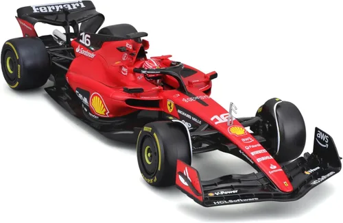 Miniatura 5 de May Cheong B18-16812L Bburago Formula 1 Ferrari SF-23 Leclerc con casco 2023 Die Cast Car, rojo