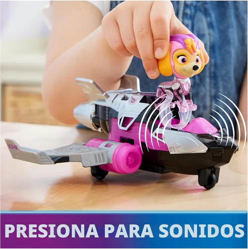 Miniatura 4 de Paw Patrol: The Mighty Movie, juguete de avión con figura de acción Skye Mighty Pups, luces y sonidos, juguetes para niños y niñas mayores de 3 años