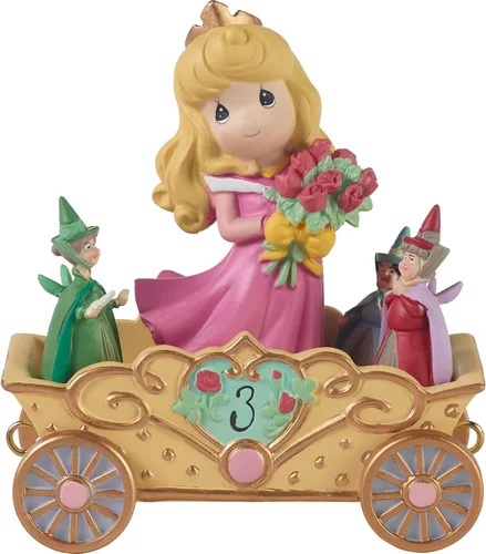 Precious Moments Disney Showcase Collection 104405 figuras de resina "Now You're Three A Beauty You'll Always And Forever Be". Disney adornos de 3