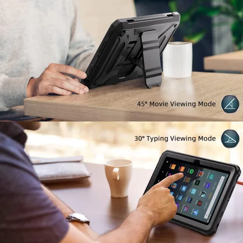 Miniatura 4 de Funda para tablet Fire HD 8 y HD 8 Plus (solo 12ª generación, 2024/2022) - DJ&RPPQ [ligera] funda resistente de cuerpo completo con protector