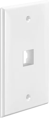 Miniatura 8 de ENERLITES Placa Keystone RJ45 de 1 puerto compatible con Cat7 Cat6 Cat5, para módulos multimedia de voz, datos y audio/video, 1 banda 4.50 x 2.76