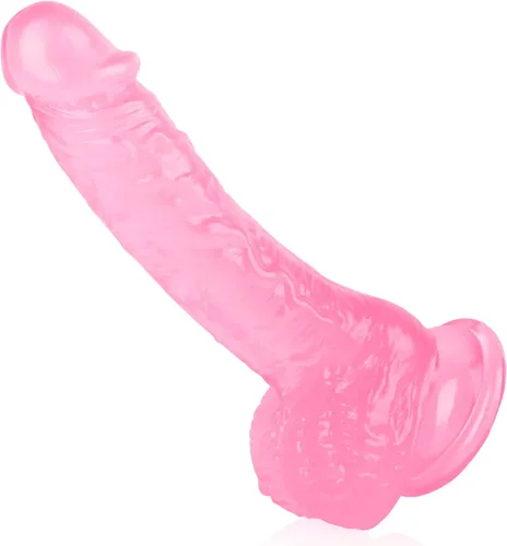Miniatura 7 de Consolador de silicona con ventosa de 7 pulgadas, consoladores suaves y realistas anales, material seguro para el cuerpo, pene curvo realista
