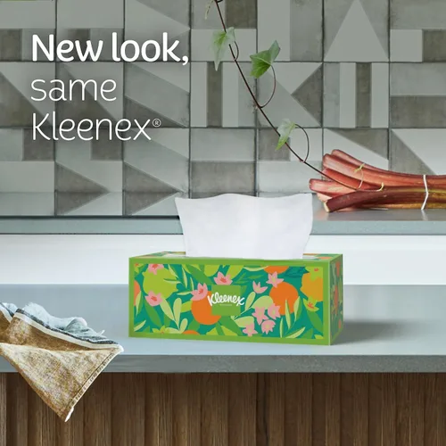 Miniatura 4 de Kleenex Pañuelos faciales ultra suaves, 3 cajas planas, 110 pañuelos por caja (330 pañuelos en total)