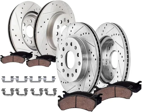 Miniatura 13 de Detroit Axle - Pinza de freno de disco del lado del conductor trasero de repuesto de pastillas de freno de cerámica para Lexus HS250h 2010 2011 2012