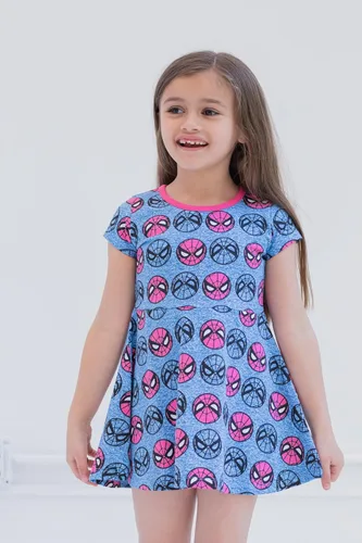 Miniatura 2 de Marvel Spider-Man Spider-Girl - Vestido skater de felpa francesa para niñas pequeñas a grandes tallas (2T - 14-16)