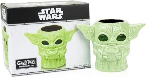 Miniatura 4 de Geeki Tikis Star Wars: The Mandalorian The Child Baby Yoda Taza Taza de cerámica coleccionable oficial de Star Wars estilo Tiki Capacidad