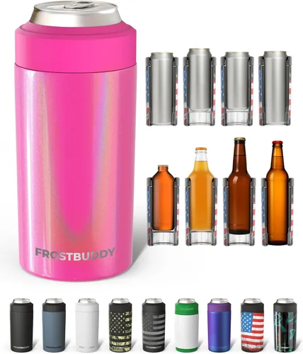Miniatura 15 de Frost Buddy Universal Can Cooler - Fits all - Stainless Steel Can Cooler for 12 oz & 16 oz Regular or Slim Cans & Bottles - Stainless Steel