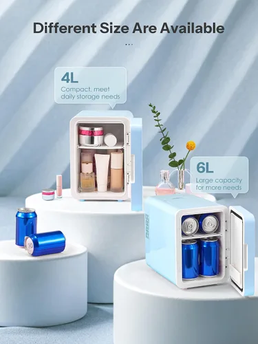 Miniatura 7 de Reemix Mini refrigerador 4L, 6 latas portátil AC+DC Power Cooler, Aqua