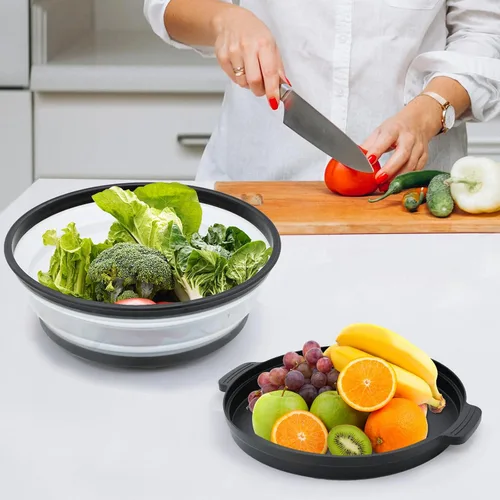 Miniatura 7 de Cubierta de salpicaduras para microondas para alimentos con placa base antiquemaduras, plástico grande y silicona ventilada para evitar quemaduras