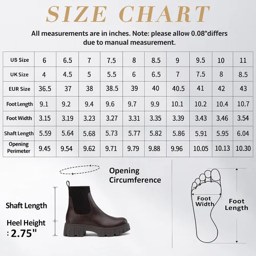 Miniatura 3 de Jeossy Botines 9610 para mujer, con plataforma Chelsea, tacón grueso, suela elástica