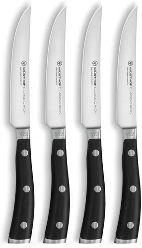 Miniatura 3 de WÜSTHOF Classic IKON - Juego de cuchillos para carne de carbono (4 piezas)