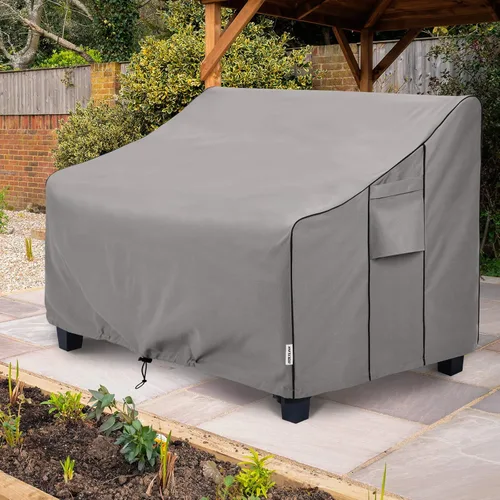 Miniatura 6 de Funda impermeable para sofá de patio, tela Oxford 600D resistente con protección UV y rejillas de ventilación, se adapta a 52 pulgadas de ancho x 35