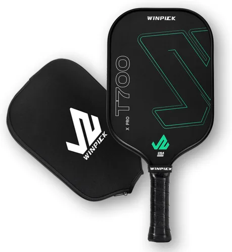 Paleta de pickleball T700 de fibra de carbono cruda, raqueta de pickleball termoformada con núcleo de panal de polipropileno de 0.63 pulgadas, X PRO