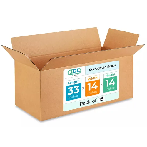 Miniatura 32 de IDL Packaging Paquete de 5 cajas de envío altas de 8 x 8 x 48 pulgadas, extra resistentes de 200 libras frente a caja regular, cajas de mudanza