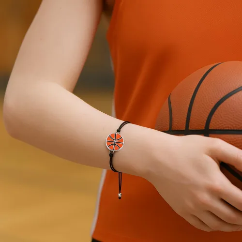 Miniatura 5 de Sportybella - Pulsera de baloncesto – Cuerda ajustable de cuerda de paracaídas, regalos para jugadores de baloncesto, se adapta a muñecas de 5 a 8