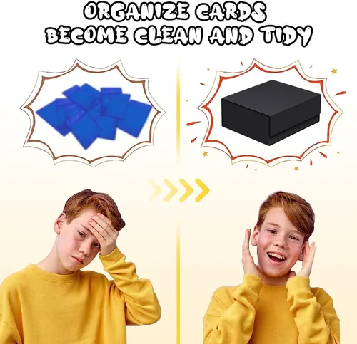 Miniatura 5 de Caja de almacenamiento de más de 1800 tarjetas de intercambio, cierre magnético, caja de almacenamiento con capacidad para 600+ 35PT 3 x 4 pulgadas