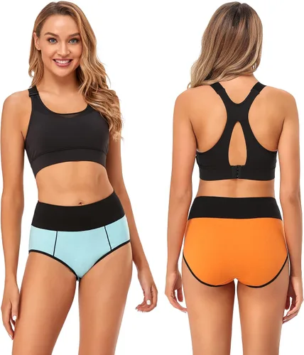 Miniatura 3 de Ropa interior de algodón para mujer cintura alta sin magdalenas suaves cobertura completa calzoncillos para mujer talla extragrande