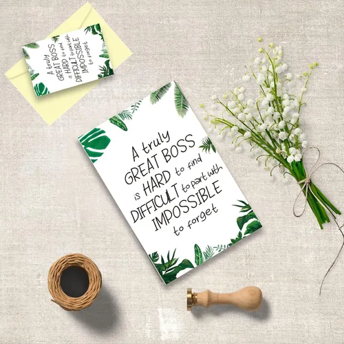 Miniatura 2 de Divertida tarjeta de despedida de jefe y jubilación, tarjeta de agradecimiento y despedida para gerente
