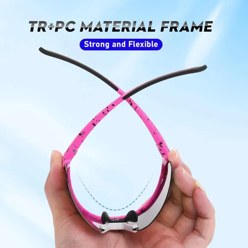 Miniatura 6 de Sports Polarized Sunglasses, UV 400 Protection Sun Glasses Women, Mens Glasses for Cycling Biking Running Rosa