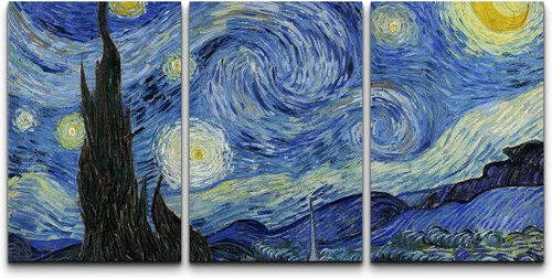 Miniatura 160 de Lienzo decorativo para pared - cuadro con estampado Giclée para decoración del hogar Noche estrellada sobre el Ródano