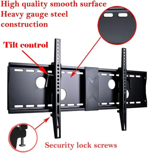 Miniatura 2 de VideoSecu Soporte de pared para TV inclinable para la mayoría de pantallas de plasma LED LCD de 37 a 75 pulgadas hasta VESA 400X400 684X300