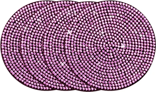 Miniatura 14 de Inserto de Portavasos Brillante - Posavasos de Silicona Antideslizante de 2.95 pulgadas a Prueba de Golpes, Accesorios Universales de Moda