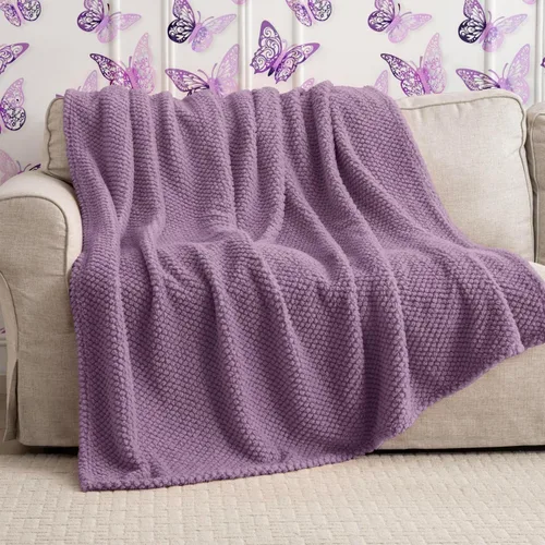 Miniatura 32 de Manta de Tiro de Piel Sintética Color Hueso para Sofá, Manta Suave y Esponjosa de Burbujas para Cama y Sofá, Manta Gruesa y Cálida de Felpa Difusa