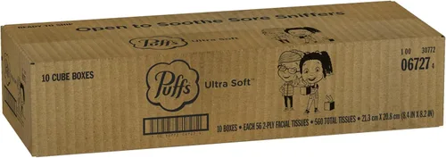 Miniatura 13 de Pañuelos Puffs Ultra Suaves Sin Loción, 10 Cubos, 56 Pañuelos Por Caja