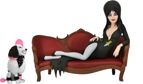 Miniatura 4 de NECA - Juego de figuras de acción de Elvira on Couch (Toony Terrors) de 6 pulgadas en caja