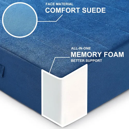 Miniatura 4 de JKMAX 2 Piezas Almohadas de Espuma de Alta Densidad para Piso - Almohadas Grandes Mejoradas para Asientos de Adultos - Cojín de Piso para Exteriores