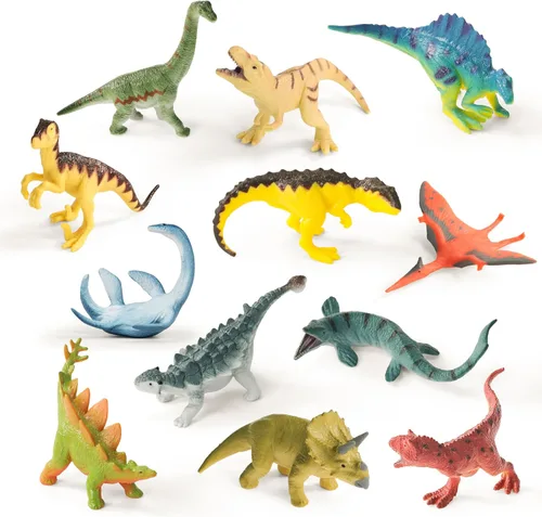 Miniatura 9 de RECUR Figuras de animales de gatos y perros, figura en miniatura para tartas, 100% pintada a mano, mini figura de mascotas para niños, 12