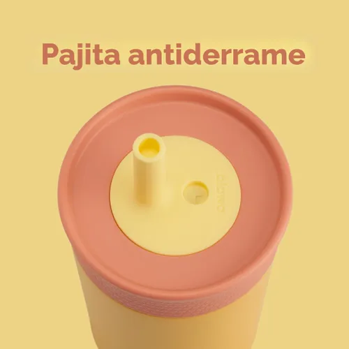 Miniatura 3 de Owala Vaso de acero inoxidable con aislamiento para niños con popote flexible resistente a derrames, fácil de limpiar y botella de agua de acero