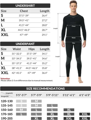 Miniatura 6 de BALEAF Ropa interior térmica para hombre, sin costuras, cálida, atlética, de secado rápido, capa base para clima frío
