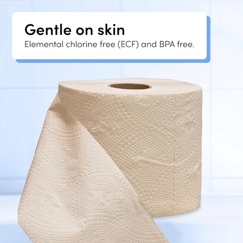 Miniatura 3 de TUSHY Papel higiénico de bambú premium: 3 capas, 300 hojas por rollo, paquete de 16