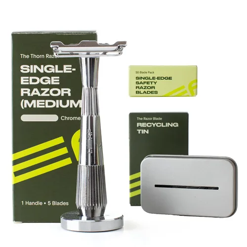 Miniatura 8 de Leaf Shave Juego de maquinilla de afeitar Leaf Twig, incluye maquinilla de afeitar Twig, soporte a juego, repuestos de cuchillas de un solo filo