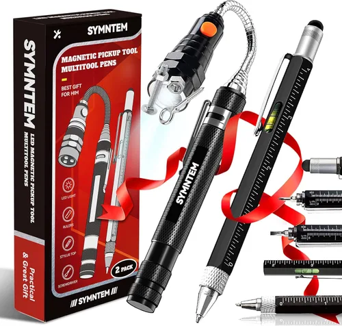 Miniatura 8 de Regalos para papá, herramienta de recogida magnética, herramienta de recogida magnética telescópica con linterna LED de 3 LED, regalos de Navidad