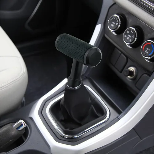 Miniatura 6 de Pomo de palanca de cambios de 4" de aleación con mango en T, palanca de cambios manual pesada para coche con revestimiento de cuero, ajuste