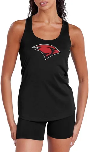 Miniatura 76 de Camiseta deportiva sin mangas oficial de NCAA Collegiate para mujer, con espalda cruzada, colección con logotipo primario